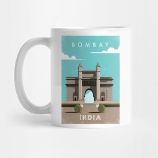 Bombay, India. Retro travel poster Mug